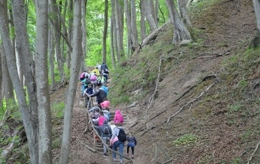 Ksiądz proboszcz z dziećmi ze wsp&oacute;lnot parafialnych na Przylądku Rozewie: 15-18.06.2015r.